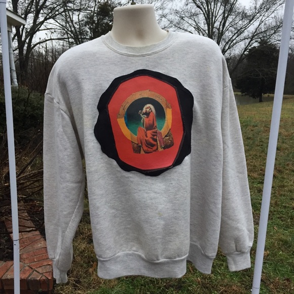 Grateful Dead Patch Upcycled 1990 Sweatshirt - Picture 10 of 10